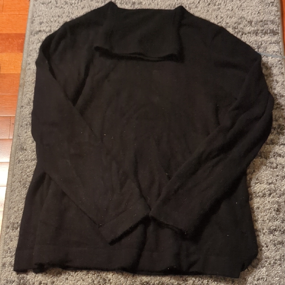 Jones New York Women's Cashmere Black Turtleneck Sweater
